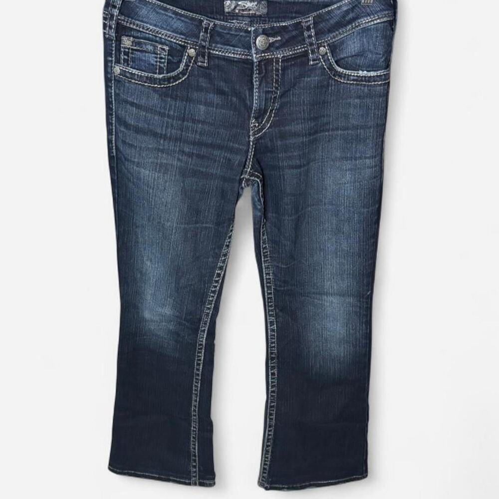 Silver Jeans Co Suki Surplus Mid Rise Bootcut Jeans Dark Wash W32 L32